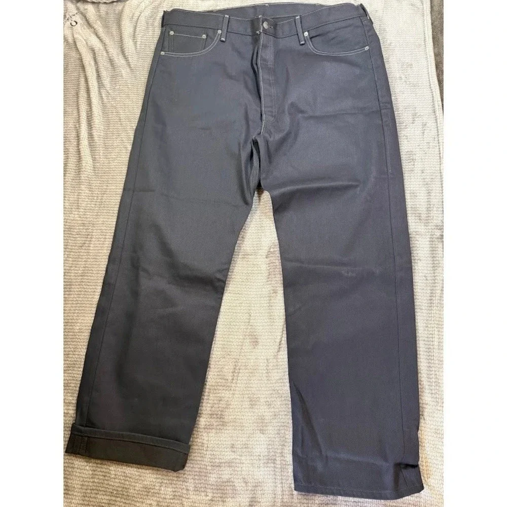 Levis 501 XX Original Fit Jeans Mens 44x32 Livid Gray  Button Fly Denim